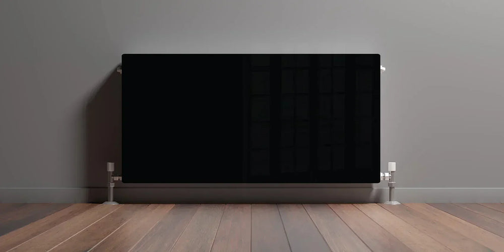 Black Glass Radiator Cover