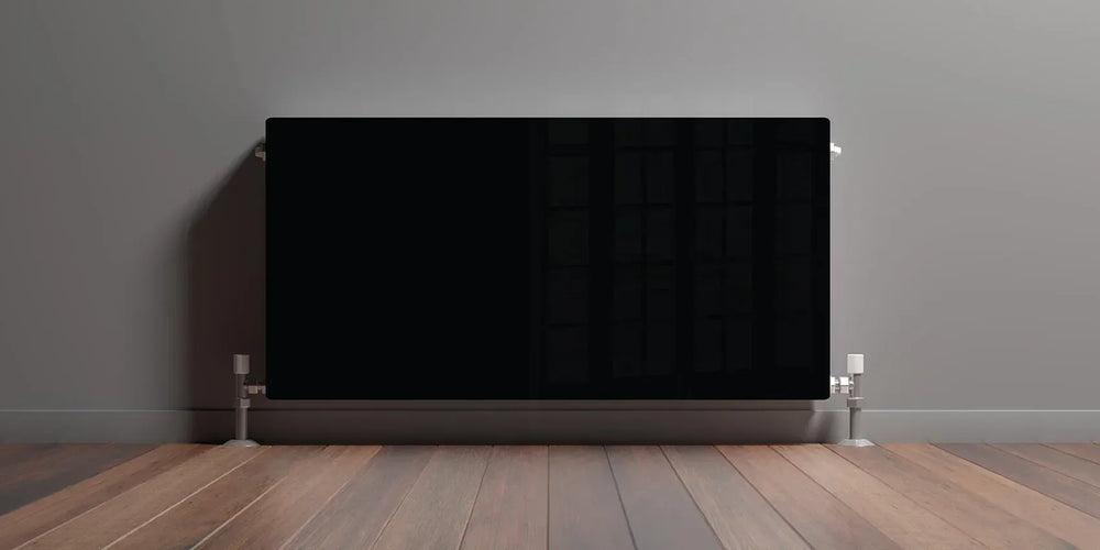 Black Glass Radiator Cover