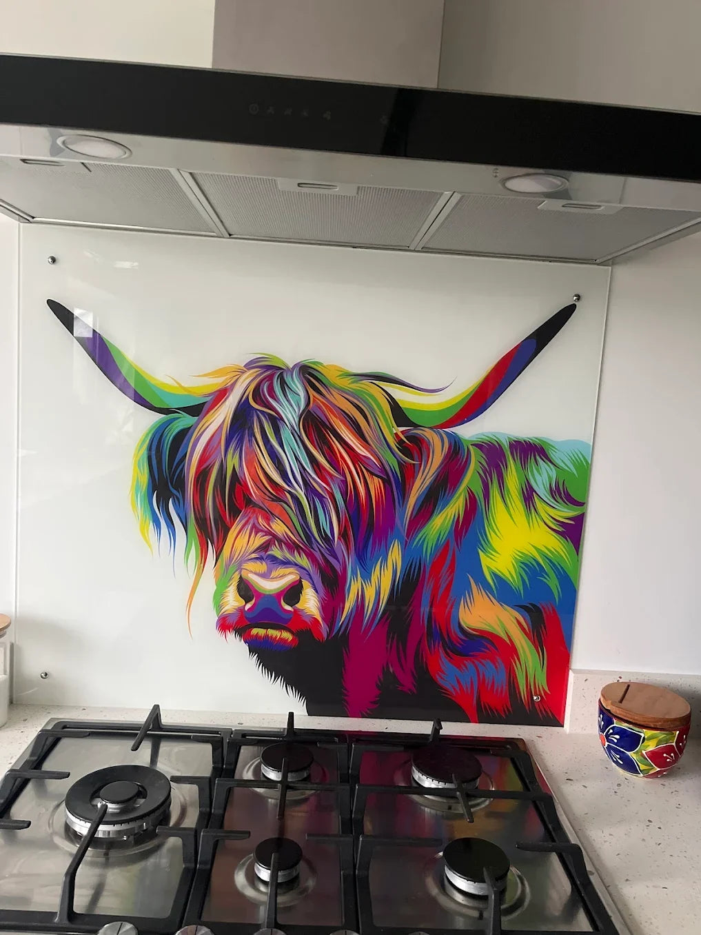 How to Style a Highland Cow Splashback in Your Kitchen