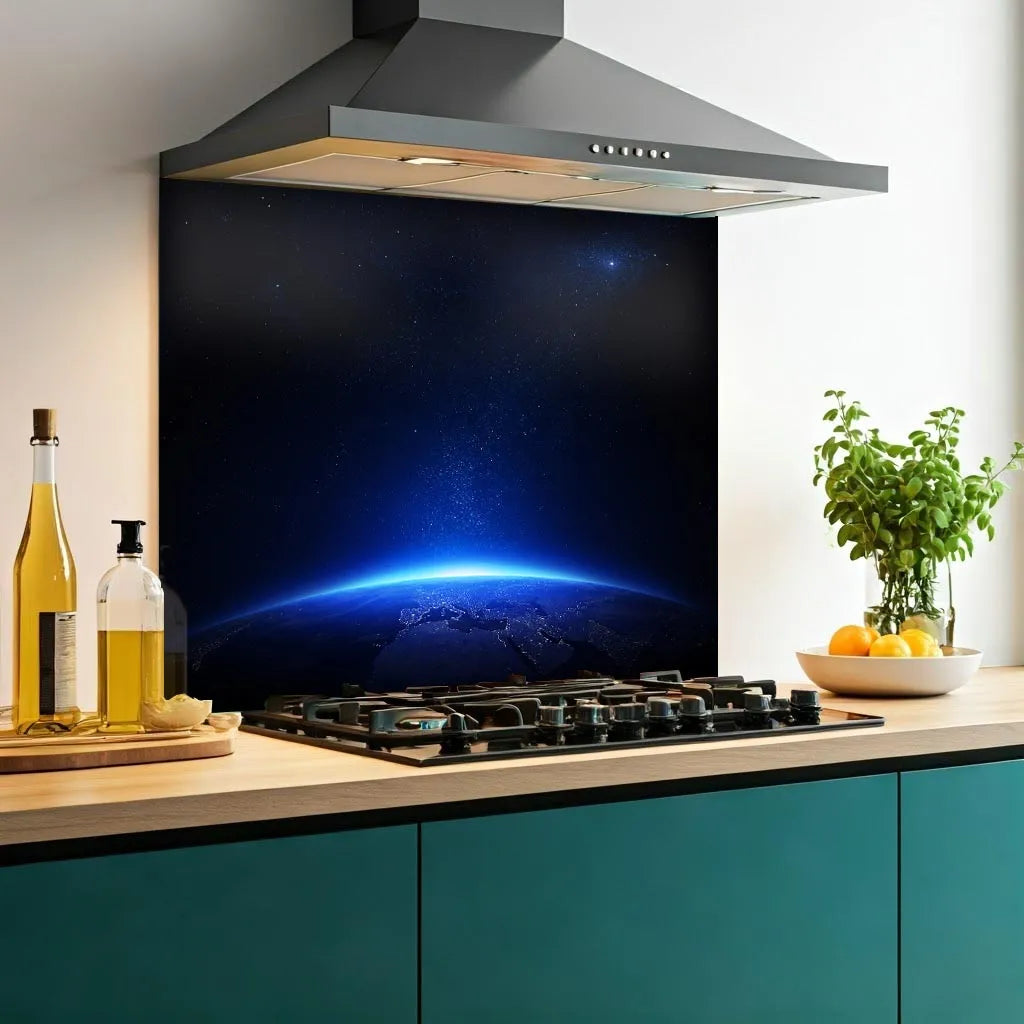Blue Earth Glass Splashback