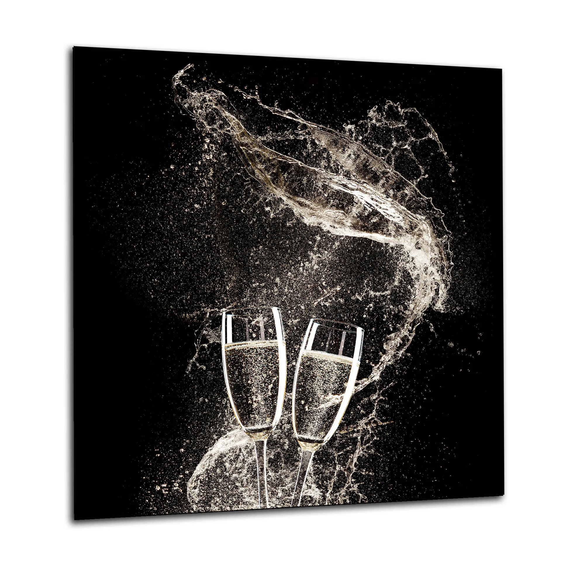 Champagne Swirls Glass Splashback