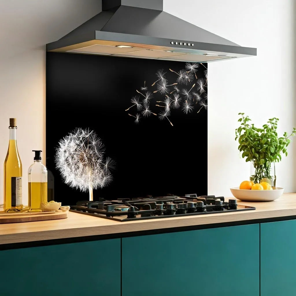 Blowing Dandelion Glass Splashback