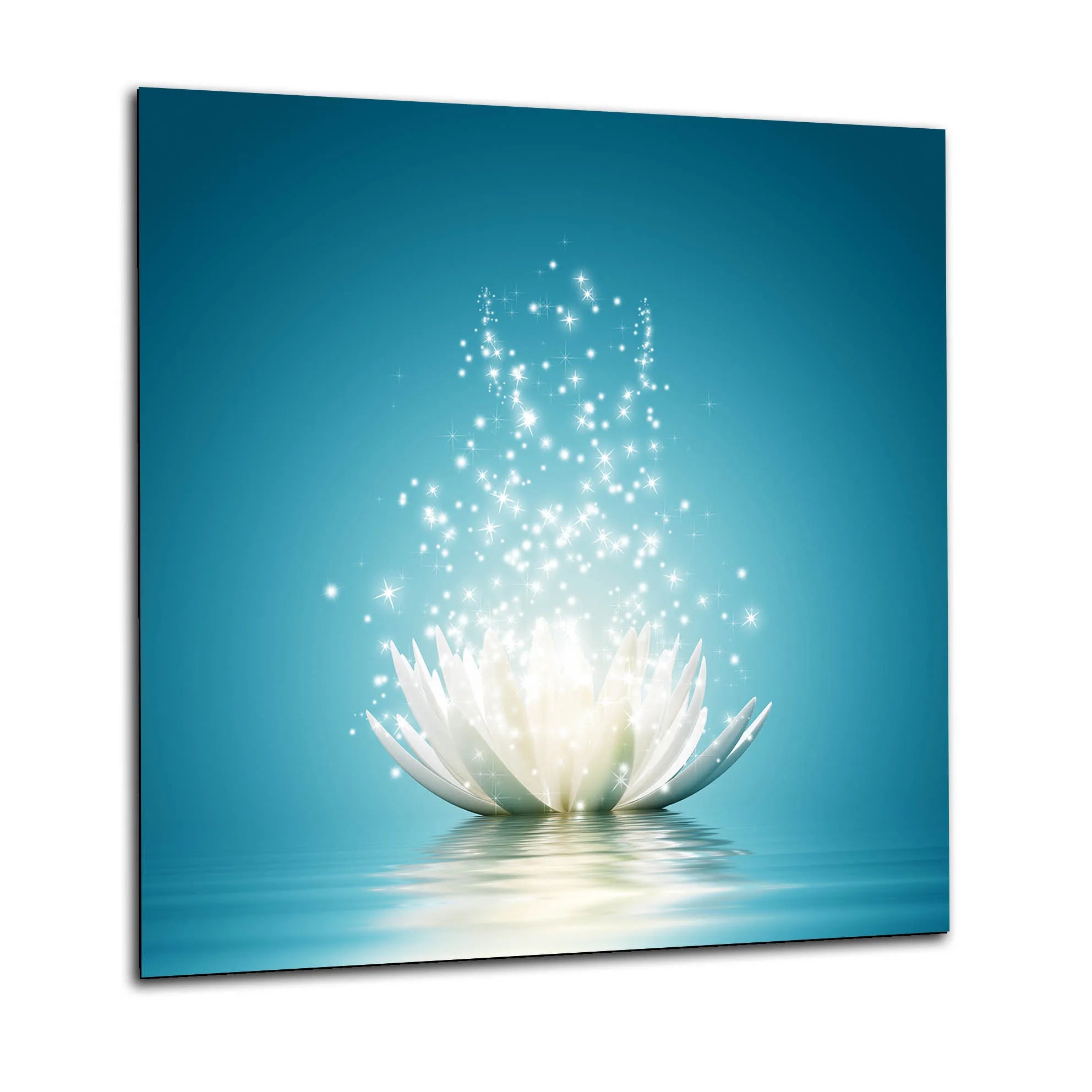 Blue Lotus Glass Splashback