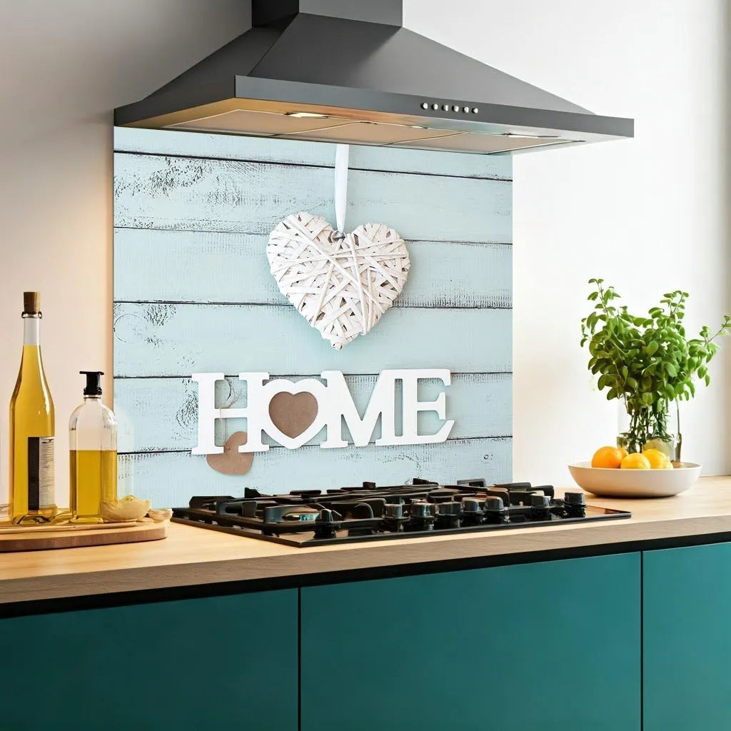 Blue Home Glass Splashback