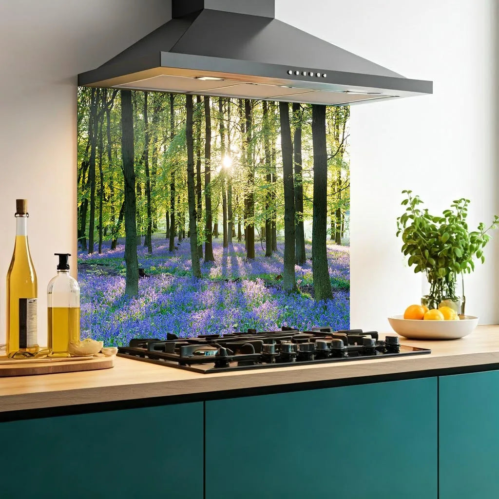 Bluebell Sunset Glass Splashback