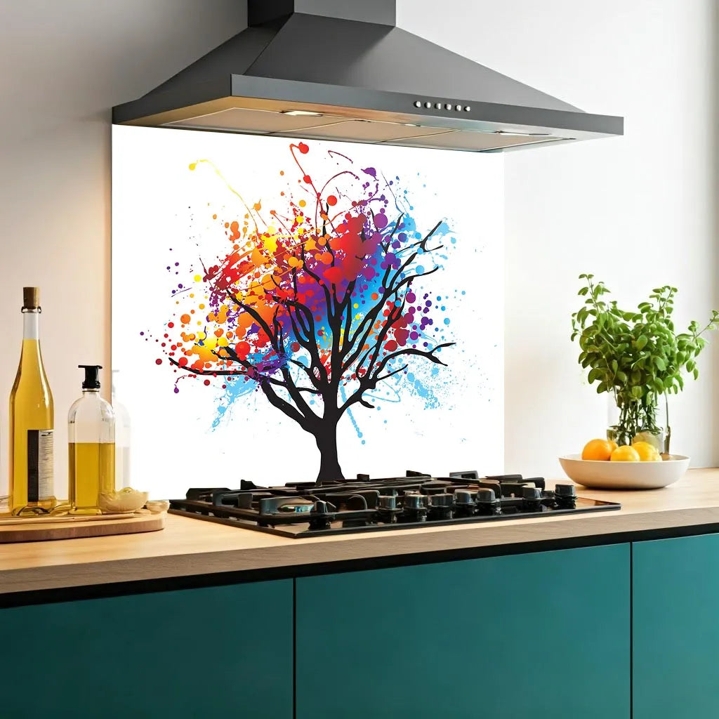 Abstract Tree Glass Splashback