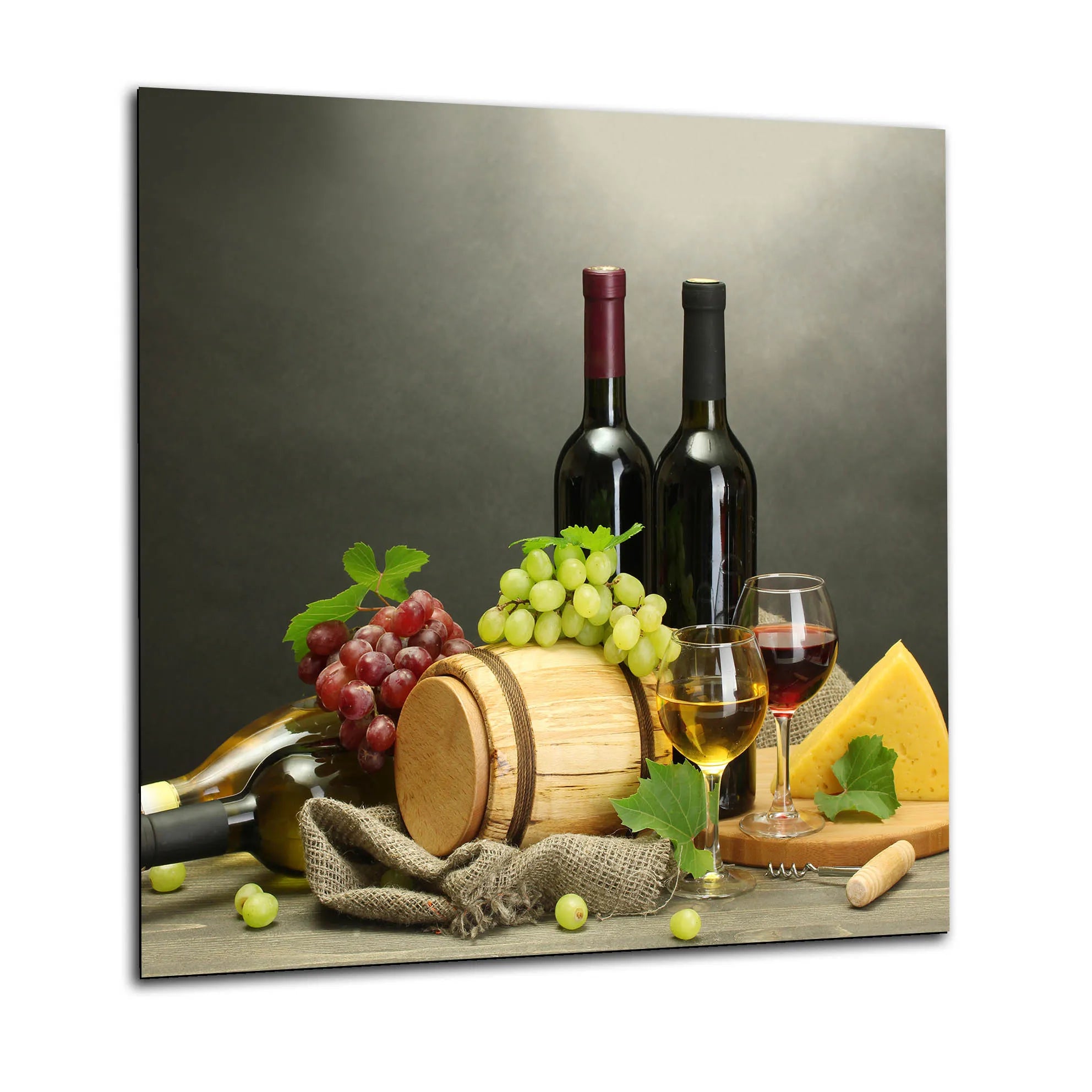 Cheese & Wine Glass Splashback