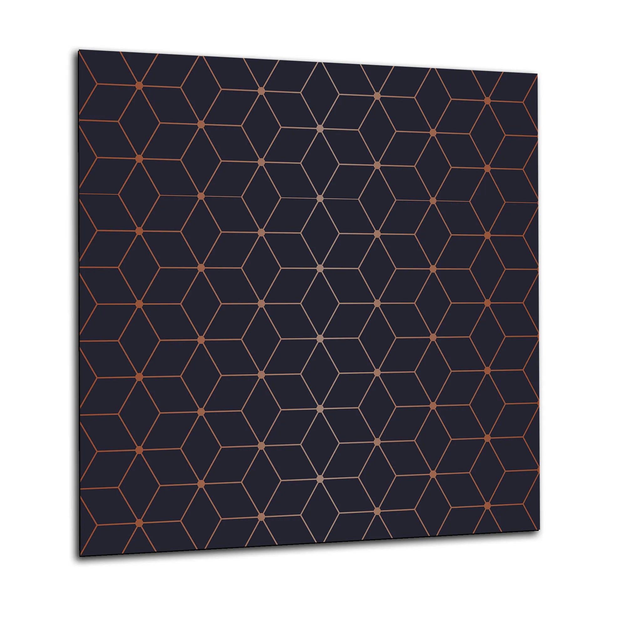 Copper Geometric Glass Splashback