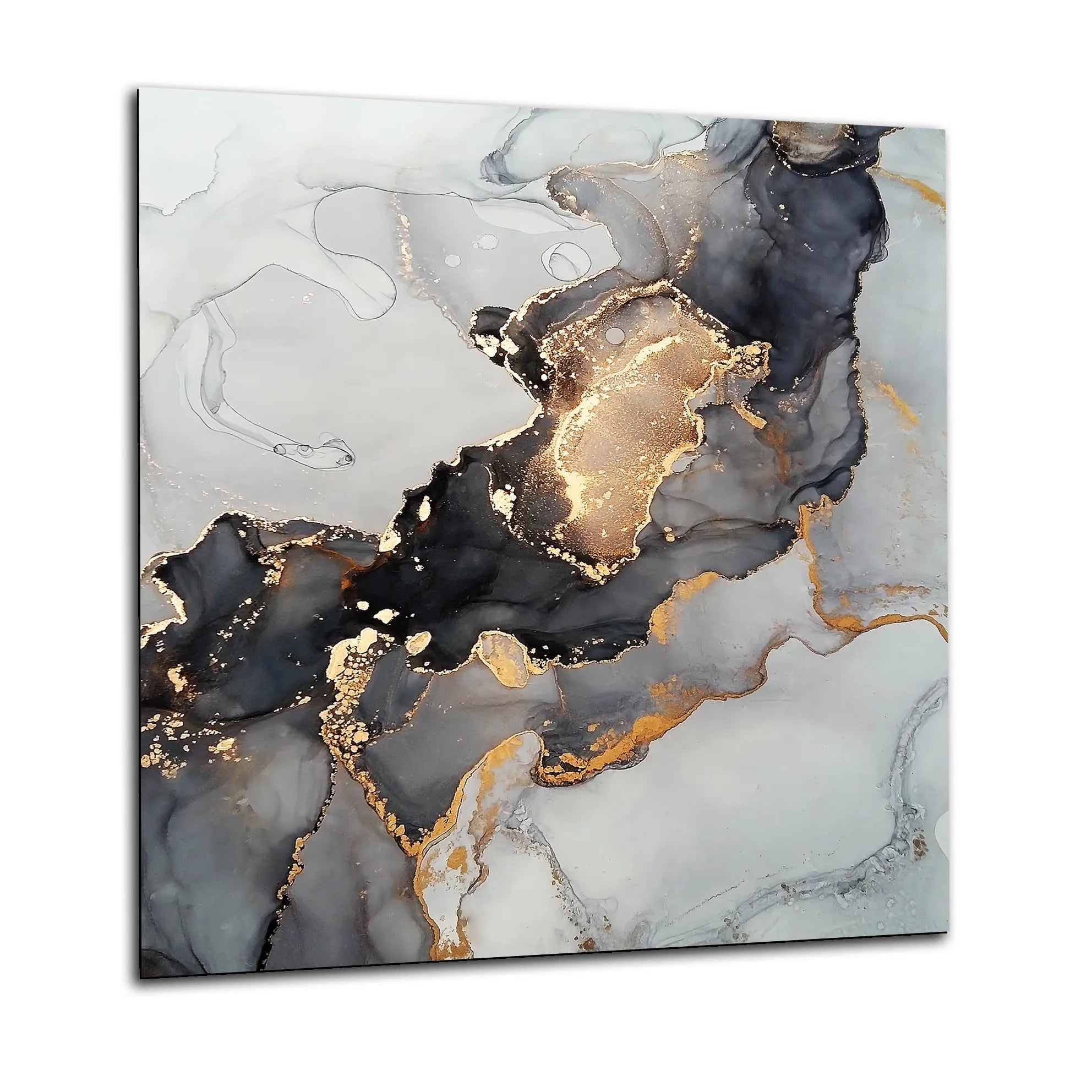 Gold Electric Marble Effect Glass Splashback