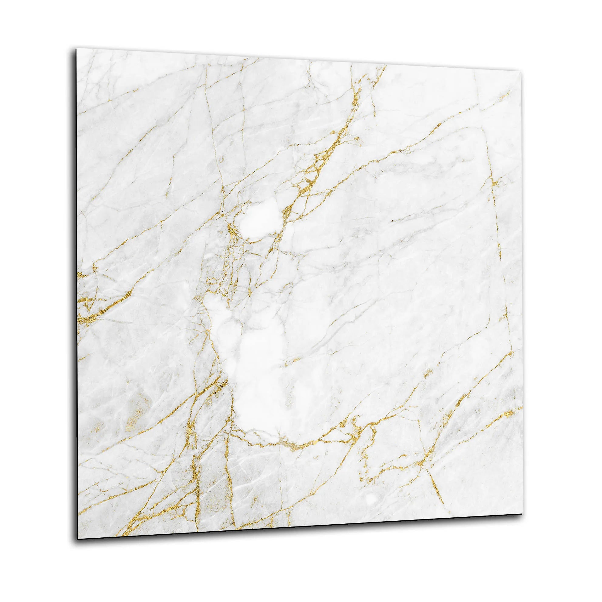 Gold Grey Marble Effect Glass Splashback