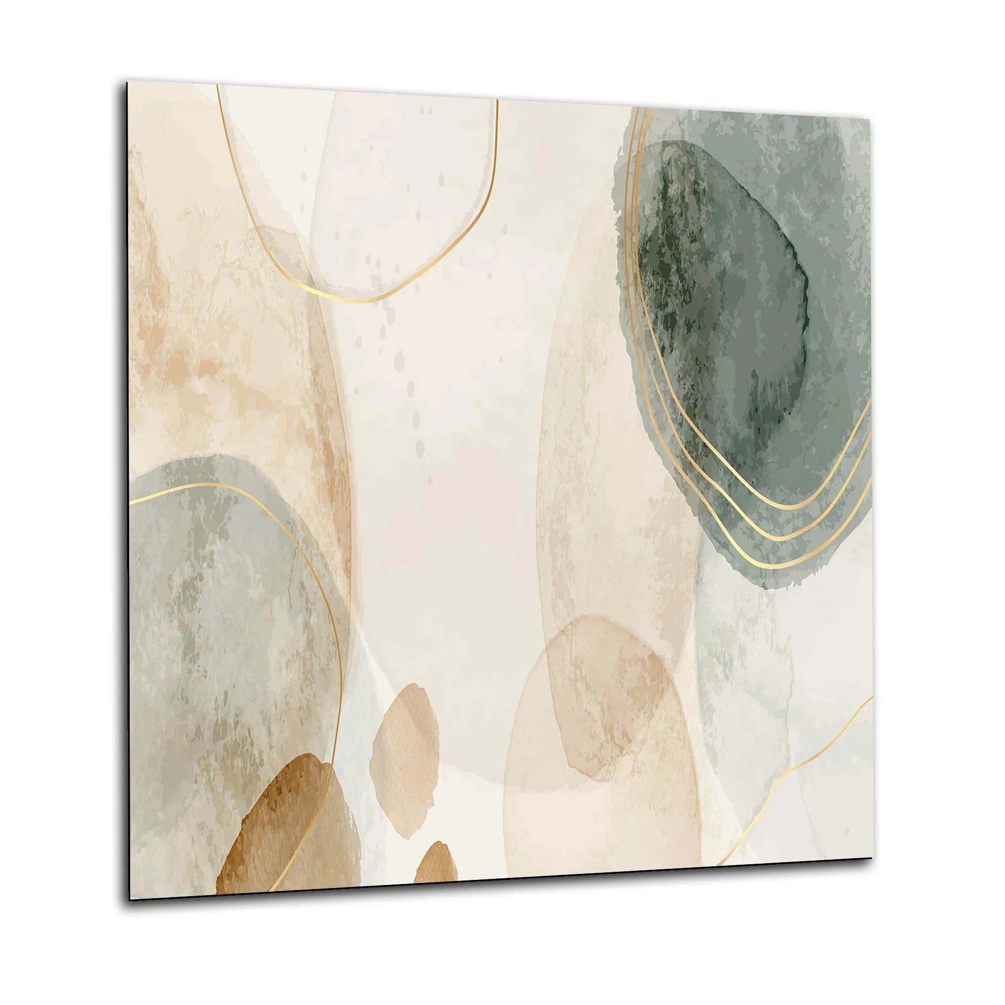 Gold Watercolour Glass Splashback