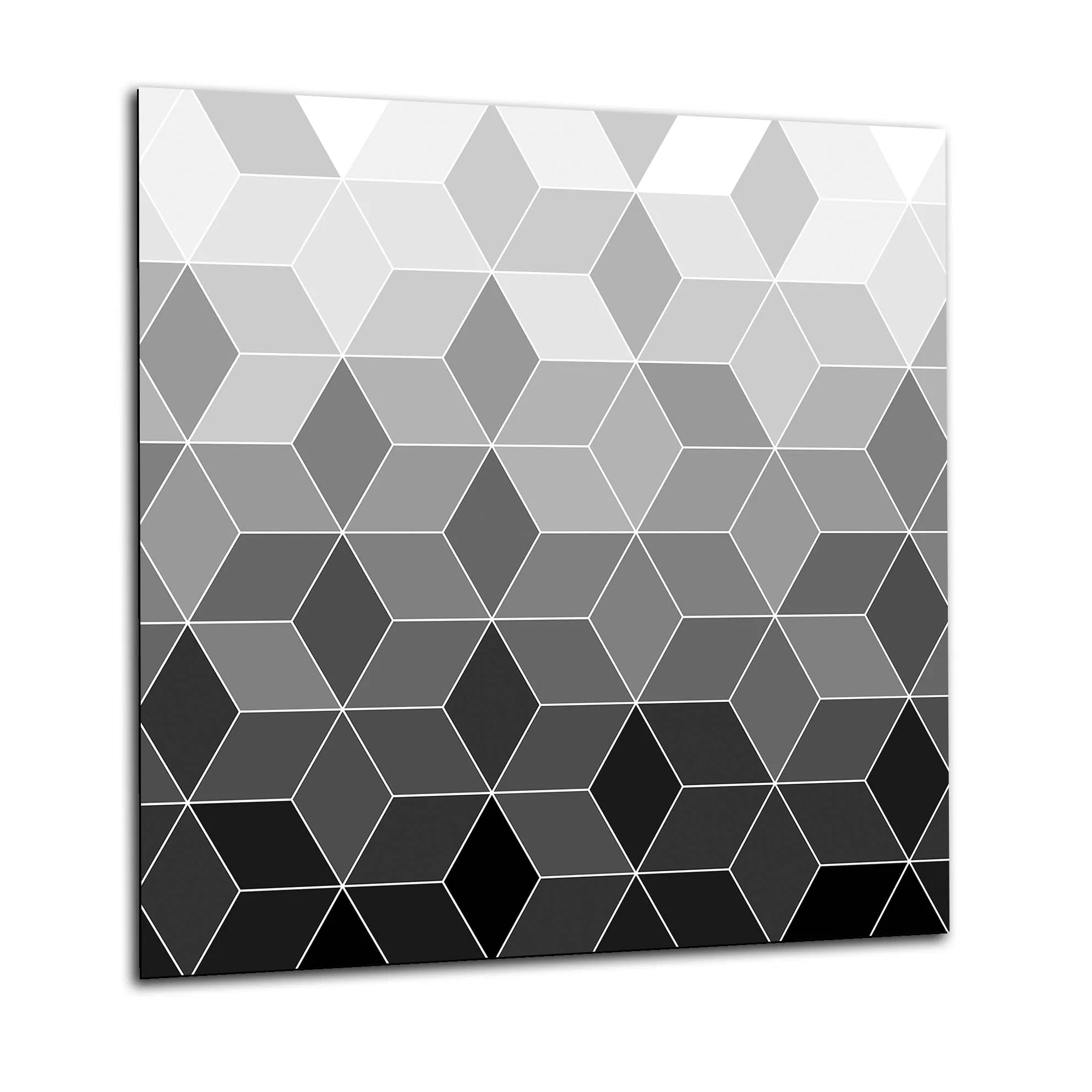 Grey Geometric Glass Splashback