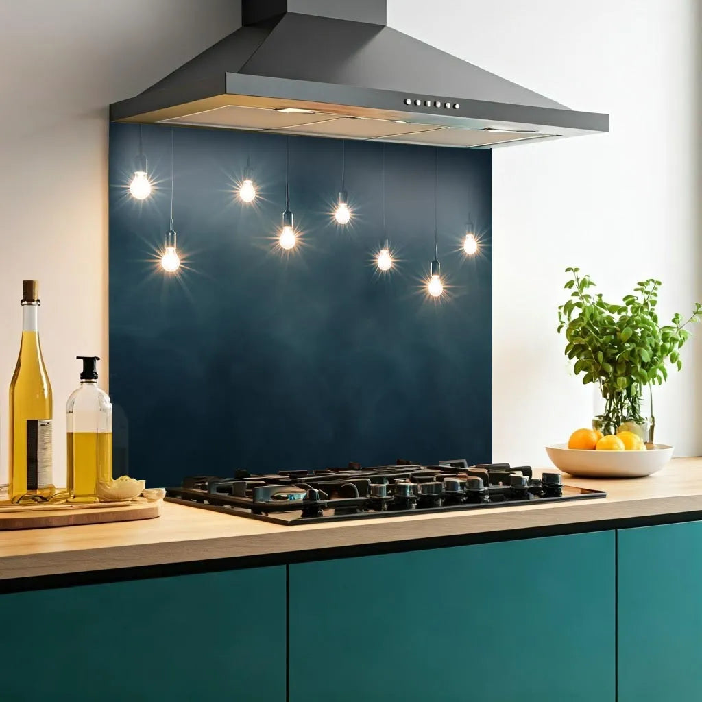 Lightbulbs Glass Splashback
