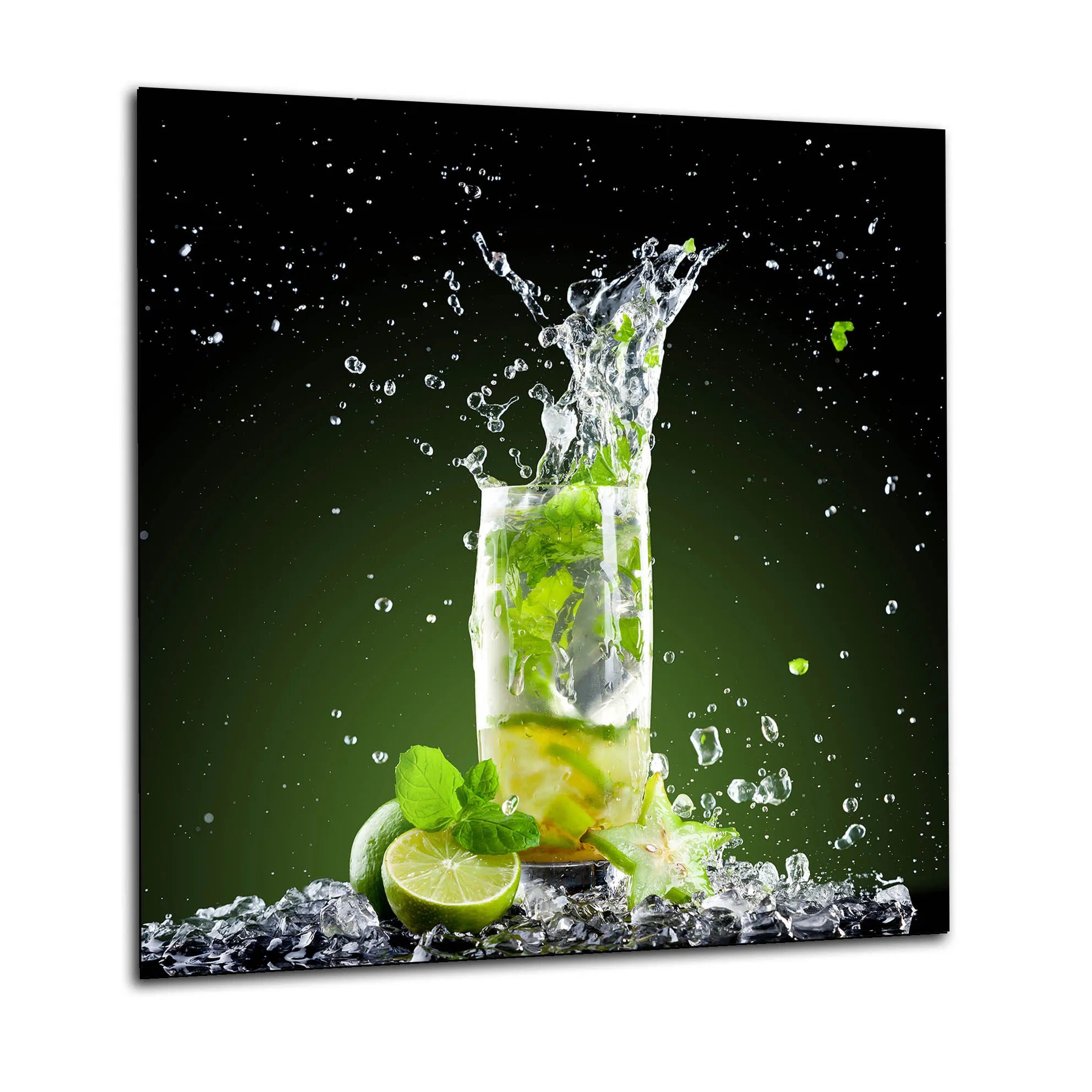 Lime & Ice Glass Splashback