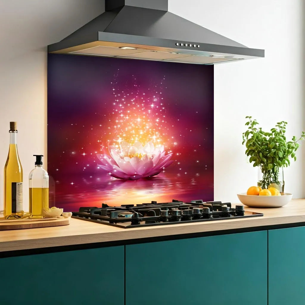 Magic Lotus Glass Splashback