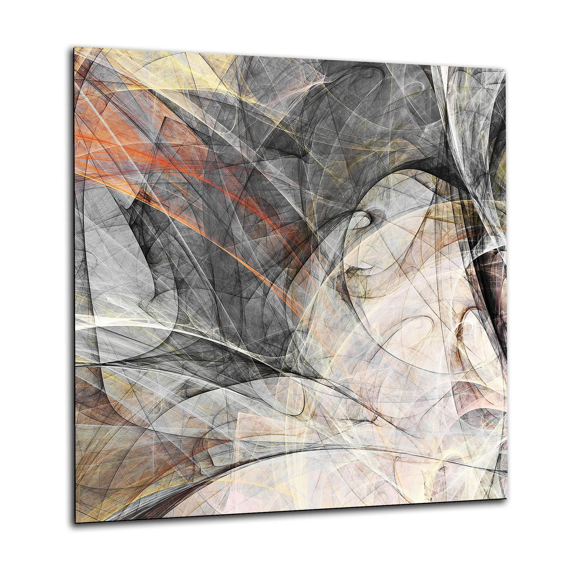 Grey Abstract Glass Splashback