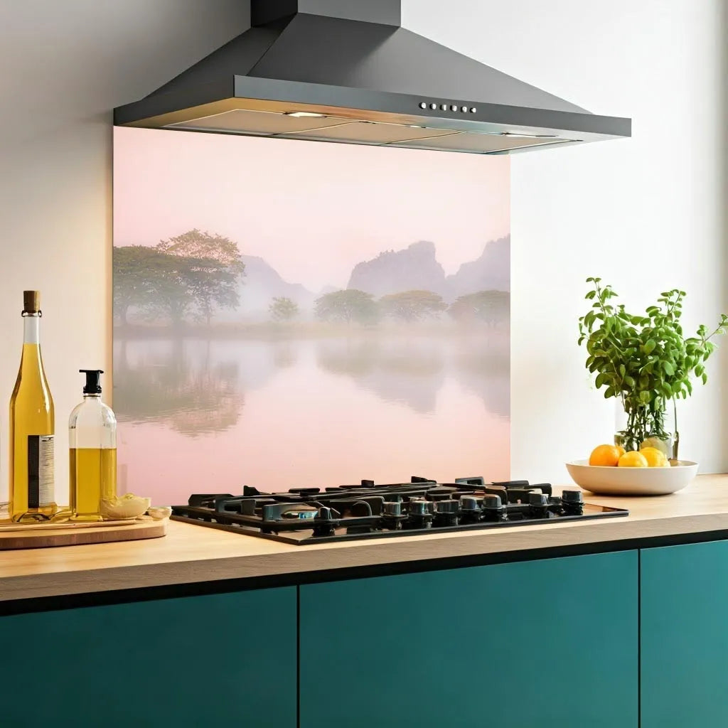 Dusky Lake Glass Splashback