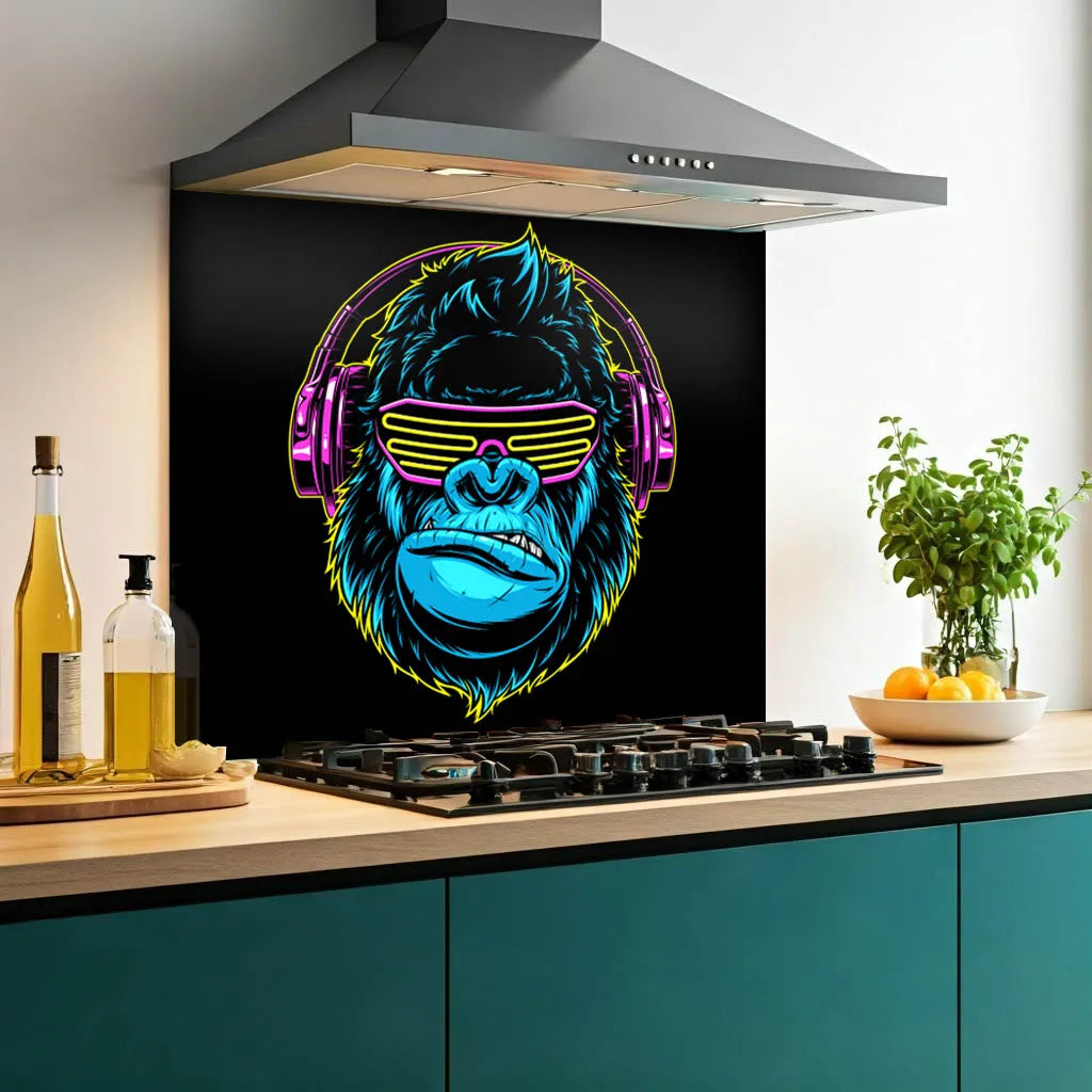 Funky Monkey Glass Splashback