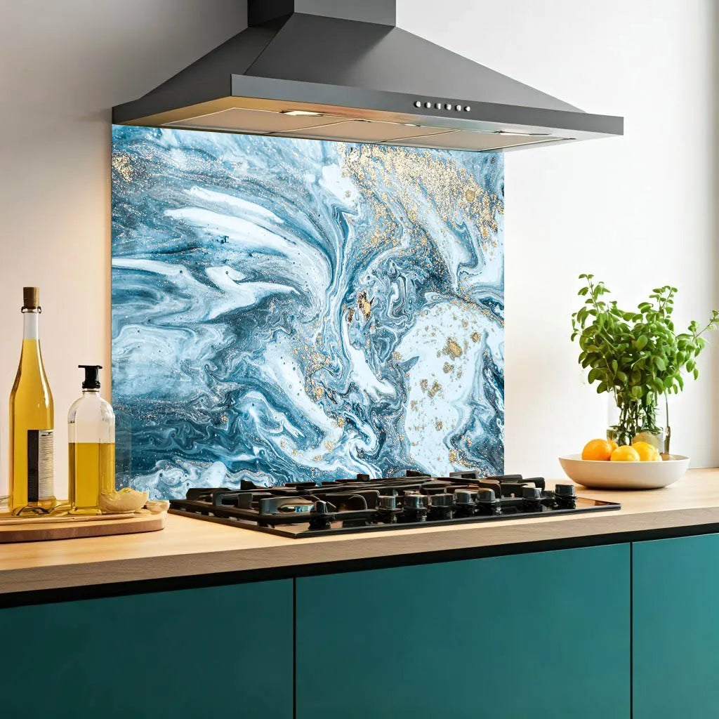 Ocean Gold Glass Splashback