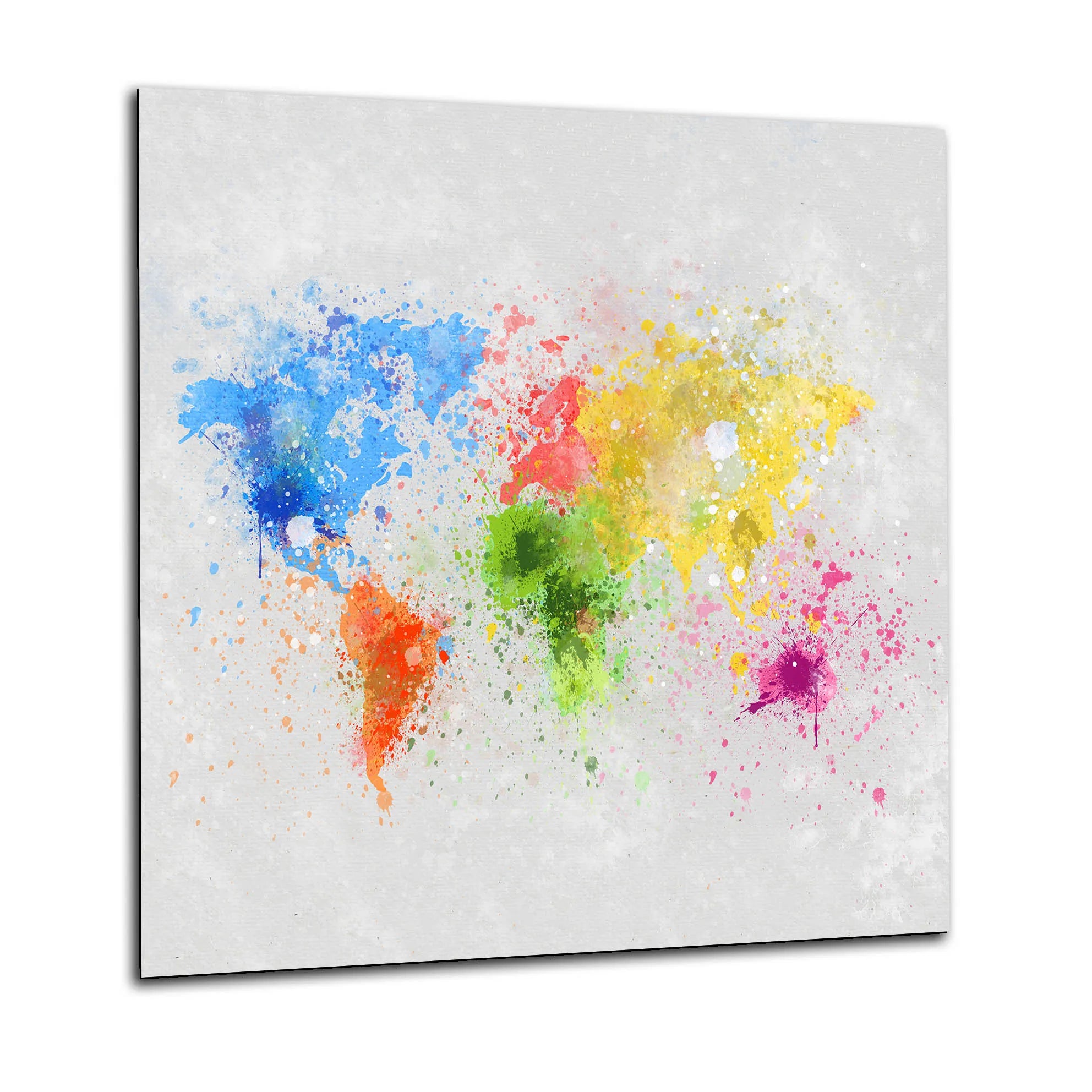 Painted Map Glass Splashback