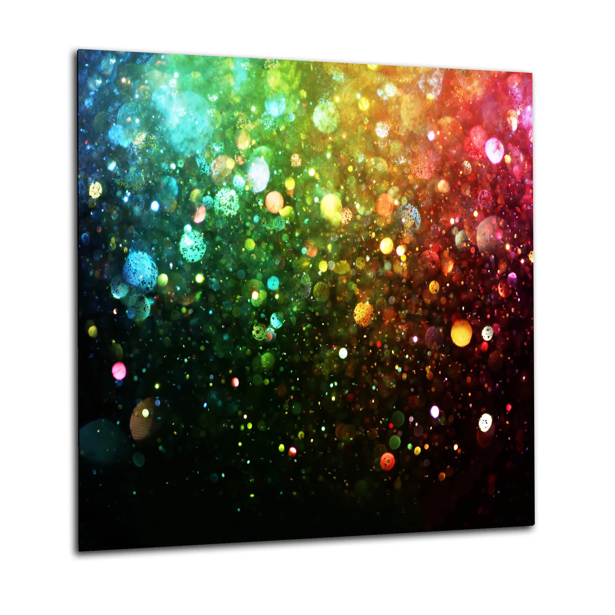 Rainbow Glitter Glass Splashback