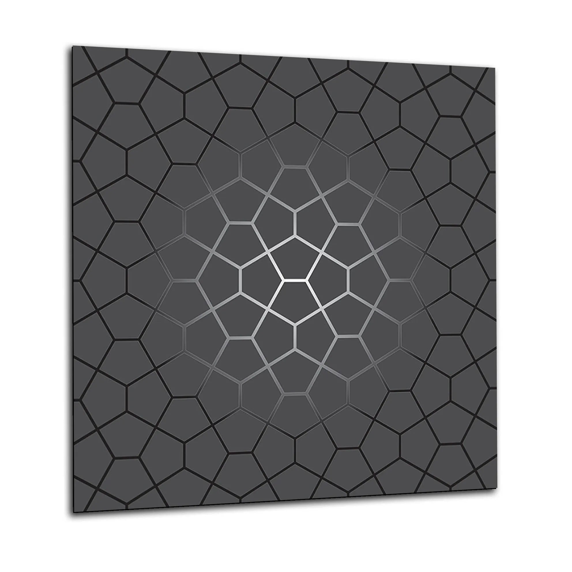 Silver Geometric Glass Splashback