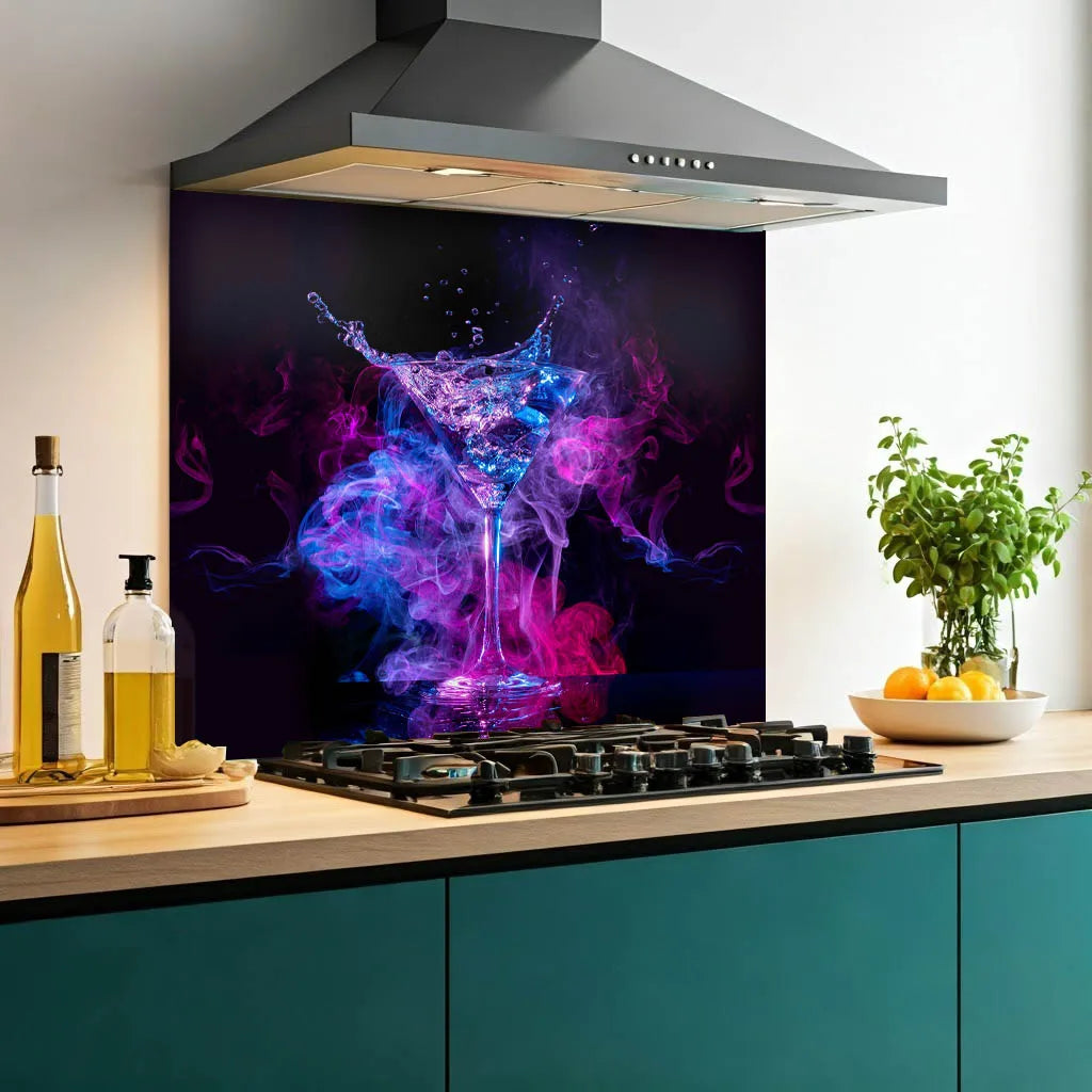 Smoke Cocktail Glass Splashback