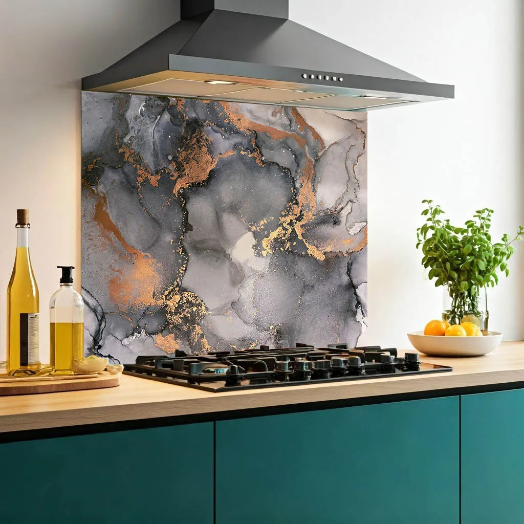 Soft Copper Glass Splashback