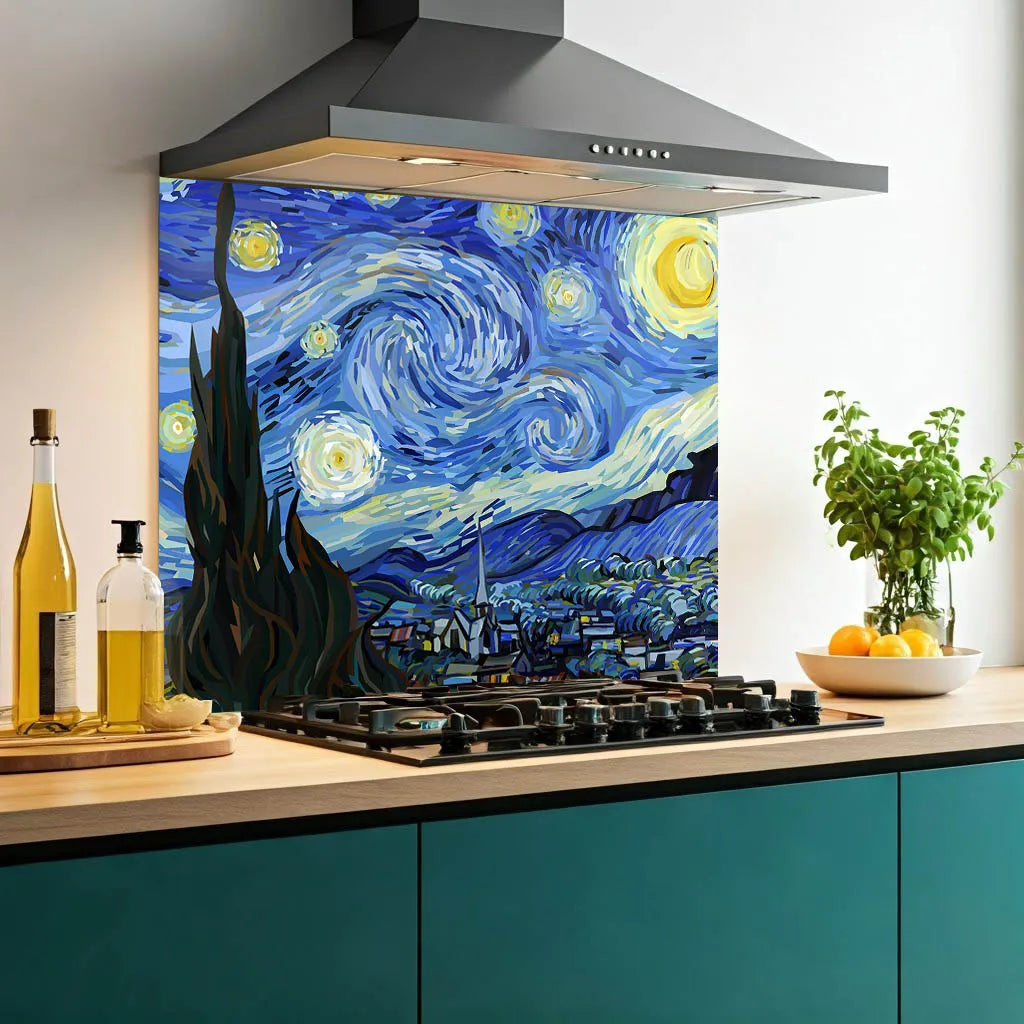 Starry Night Glass Splashback