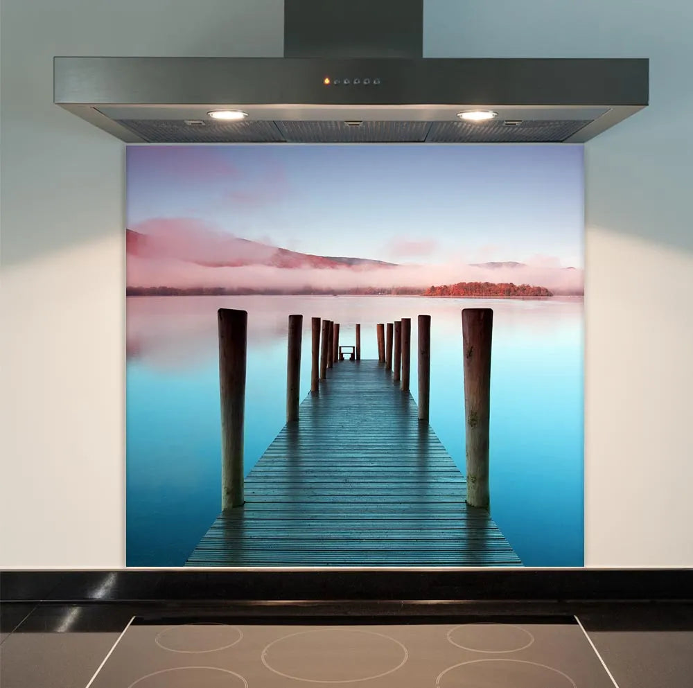 Blue Pier Glass Splashback