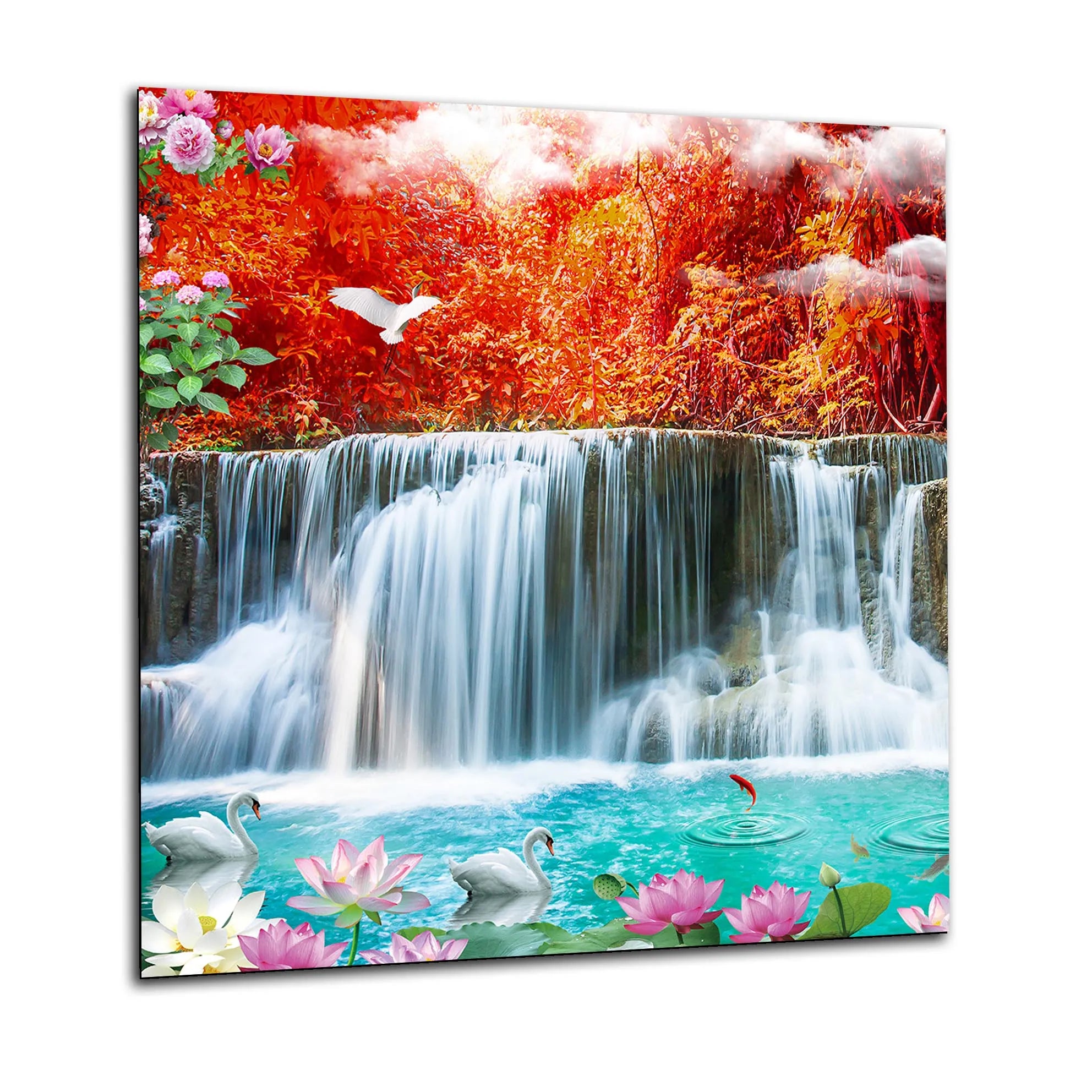 Beautiful Waterfall Glass Splashback