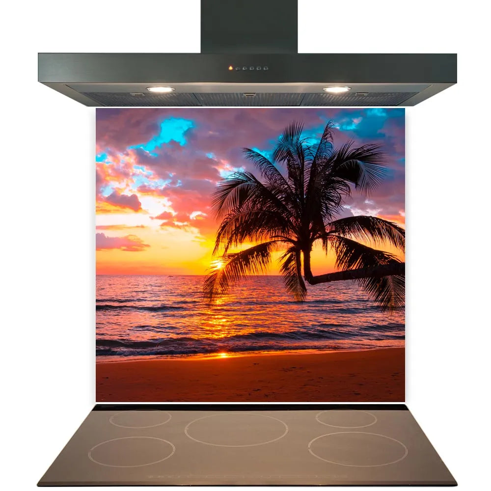Palm Tree Glass Splashback