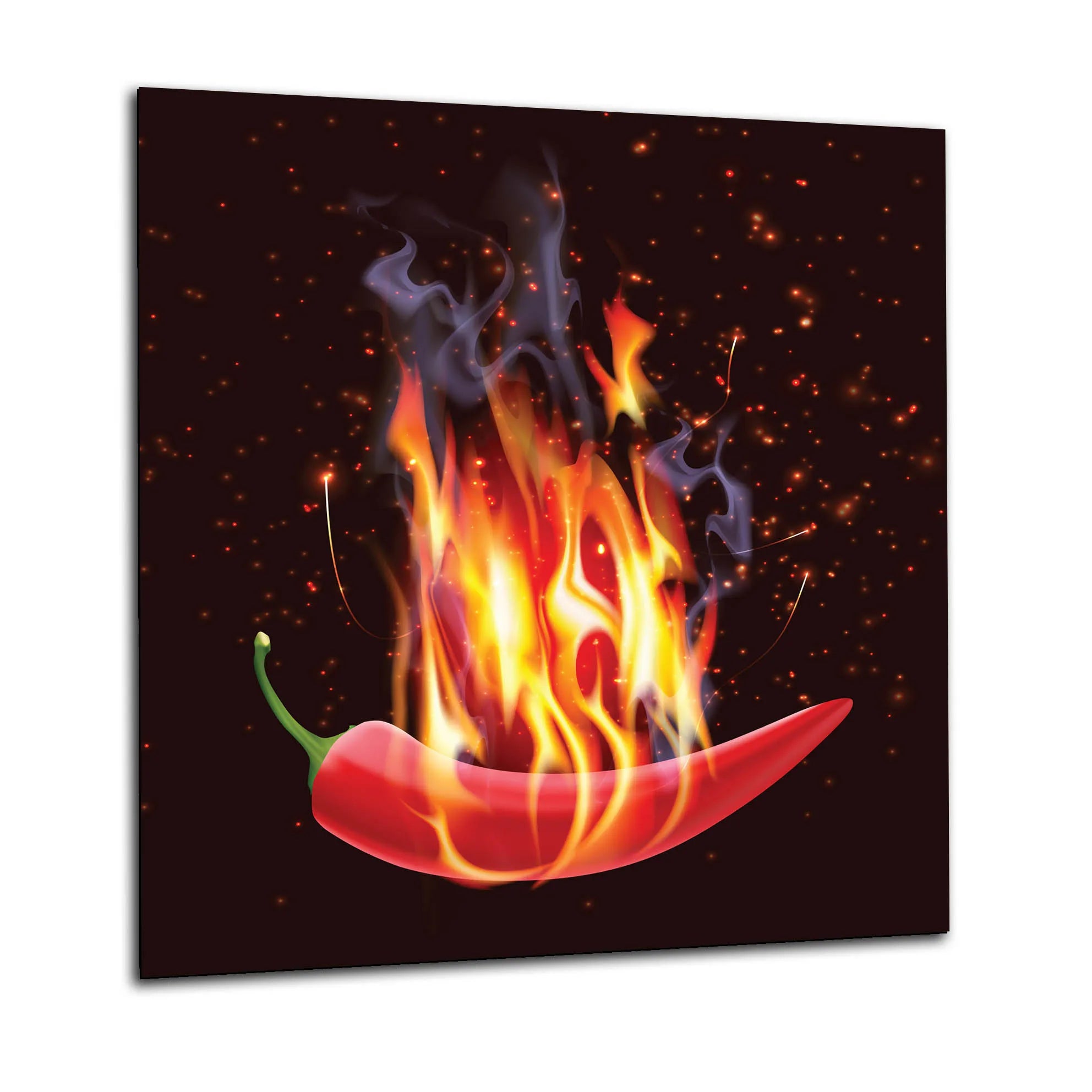 Burning Chilli 2 Glass Splashback