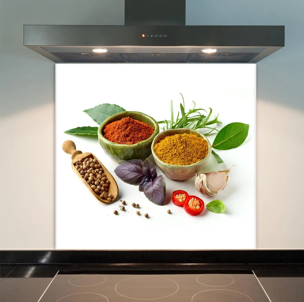 Herbs & Spices Glass Splashback