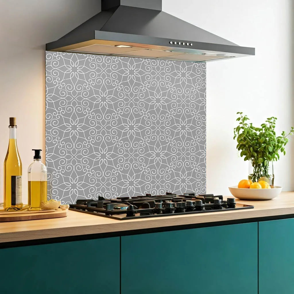 Delicate Flowers Glass Splashback