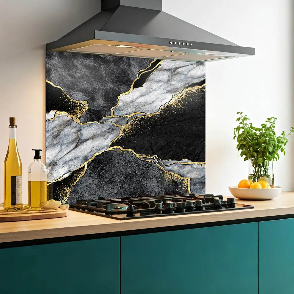 Gold Dynamic Glass Splashback