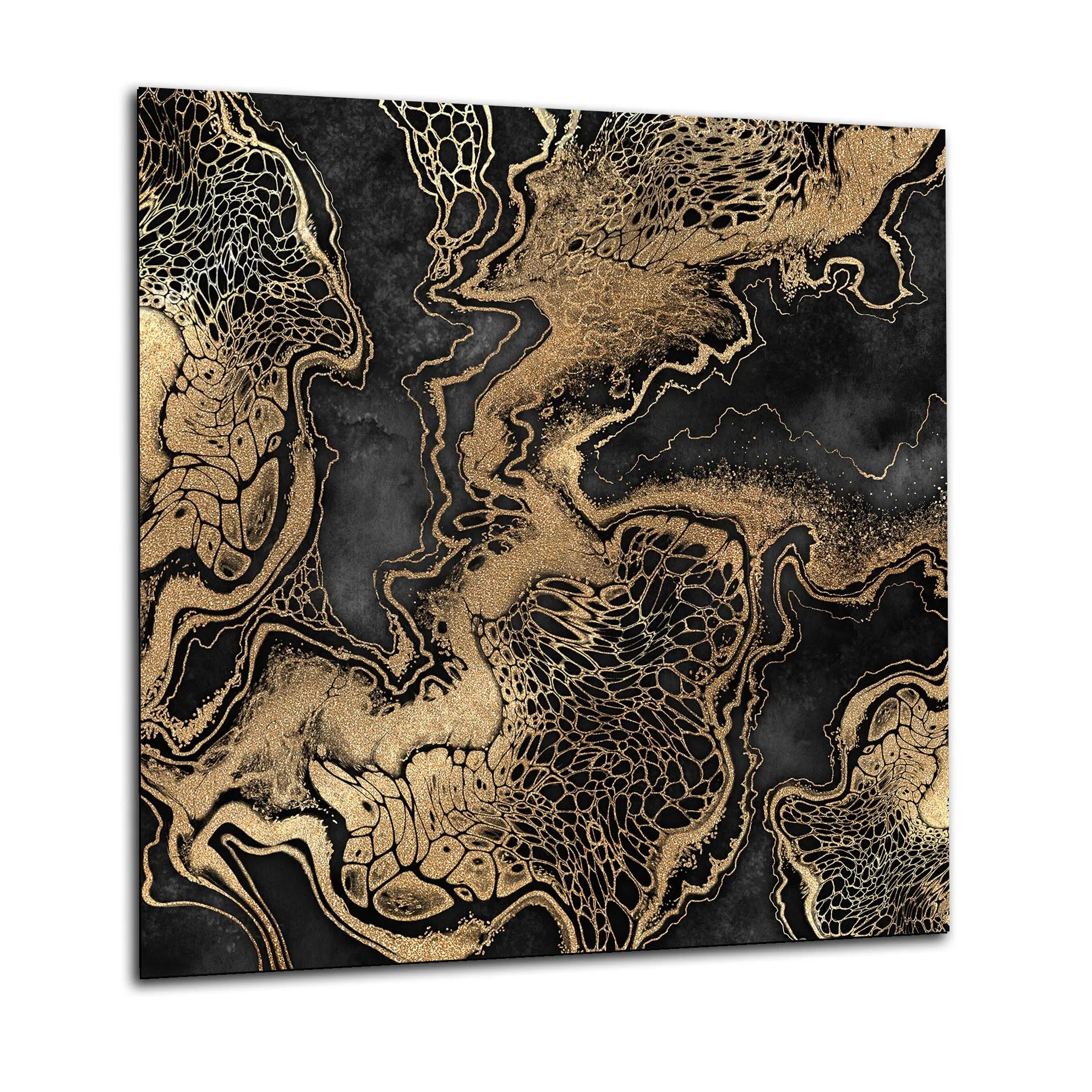 Gold Ripple Glass Splashback