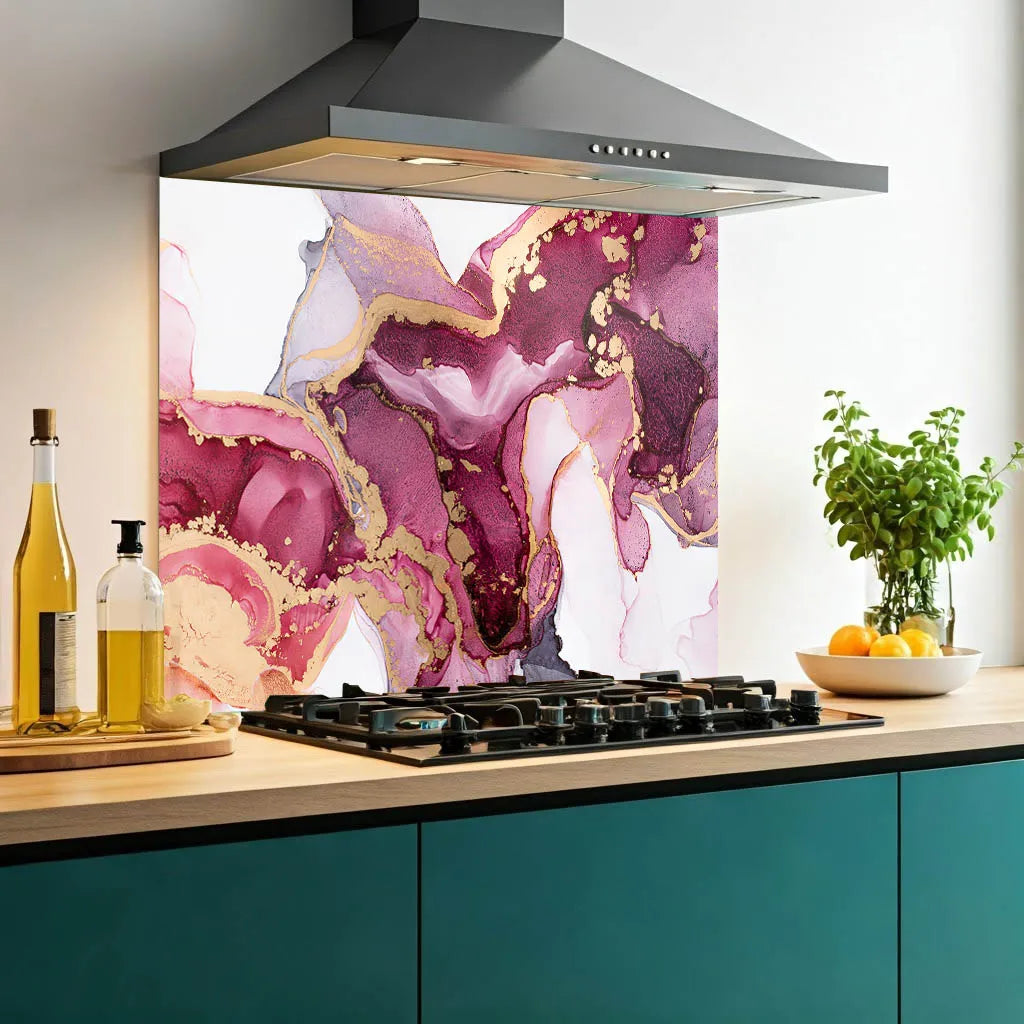 Purple Deluxe Glass Splashback