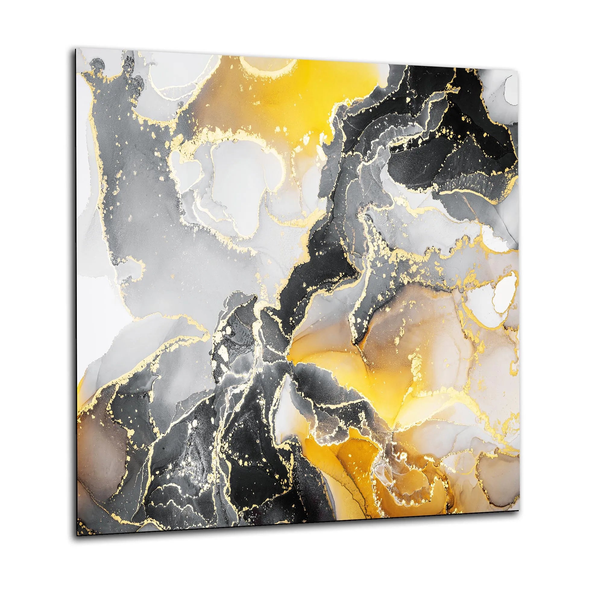 Yellow Deluxe Glass Splashback