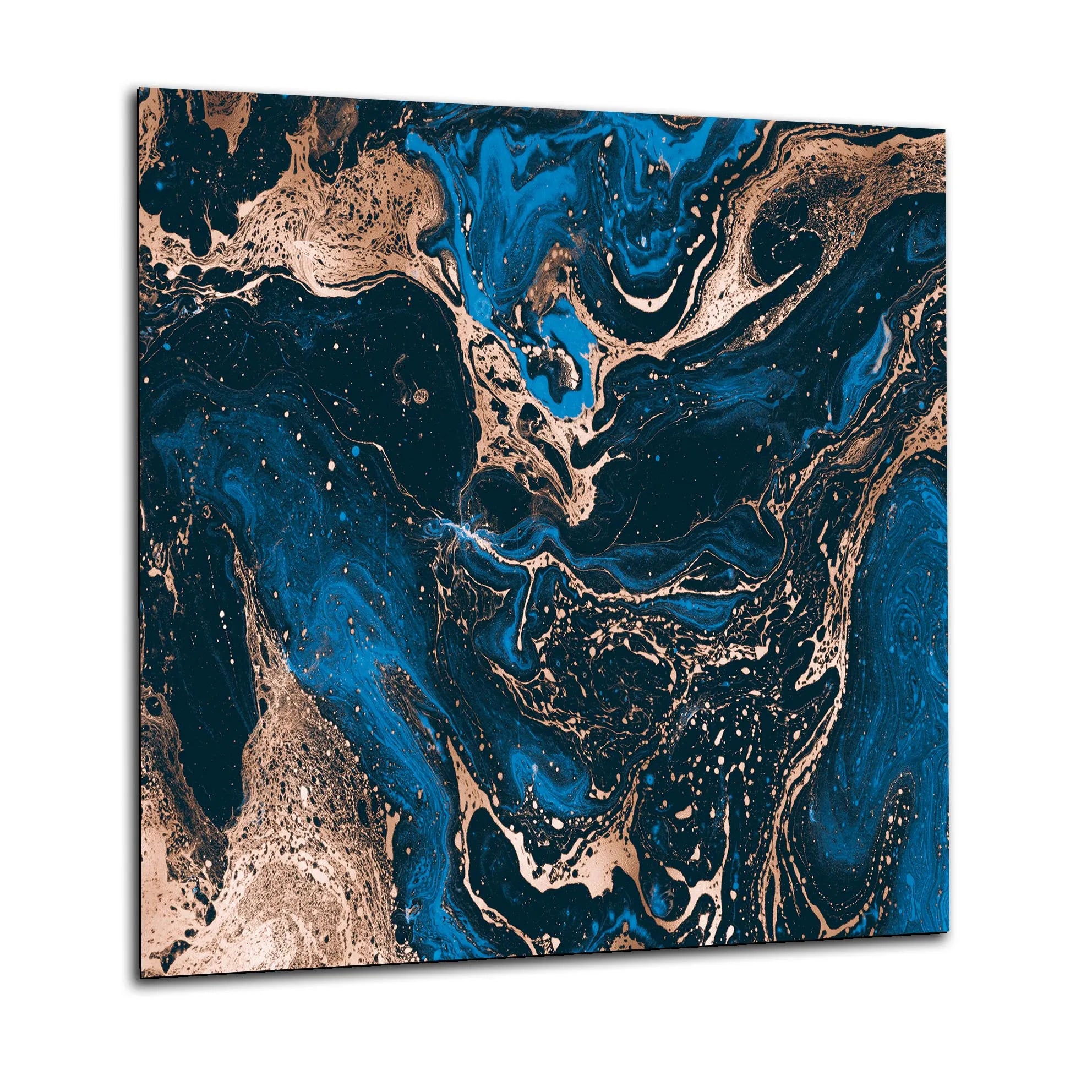 Blue Swirl Glass Splashback
