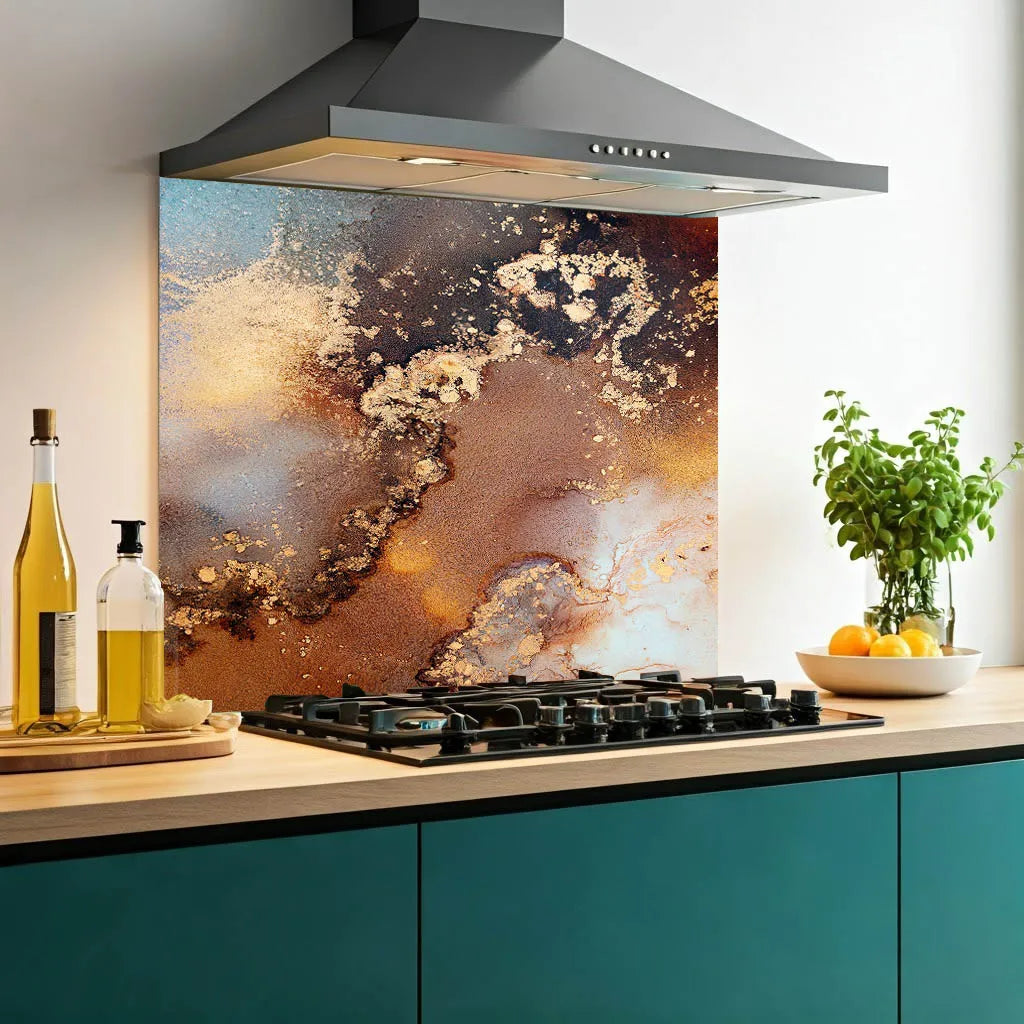 Copper Rust Glass Splashback