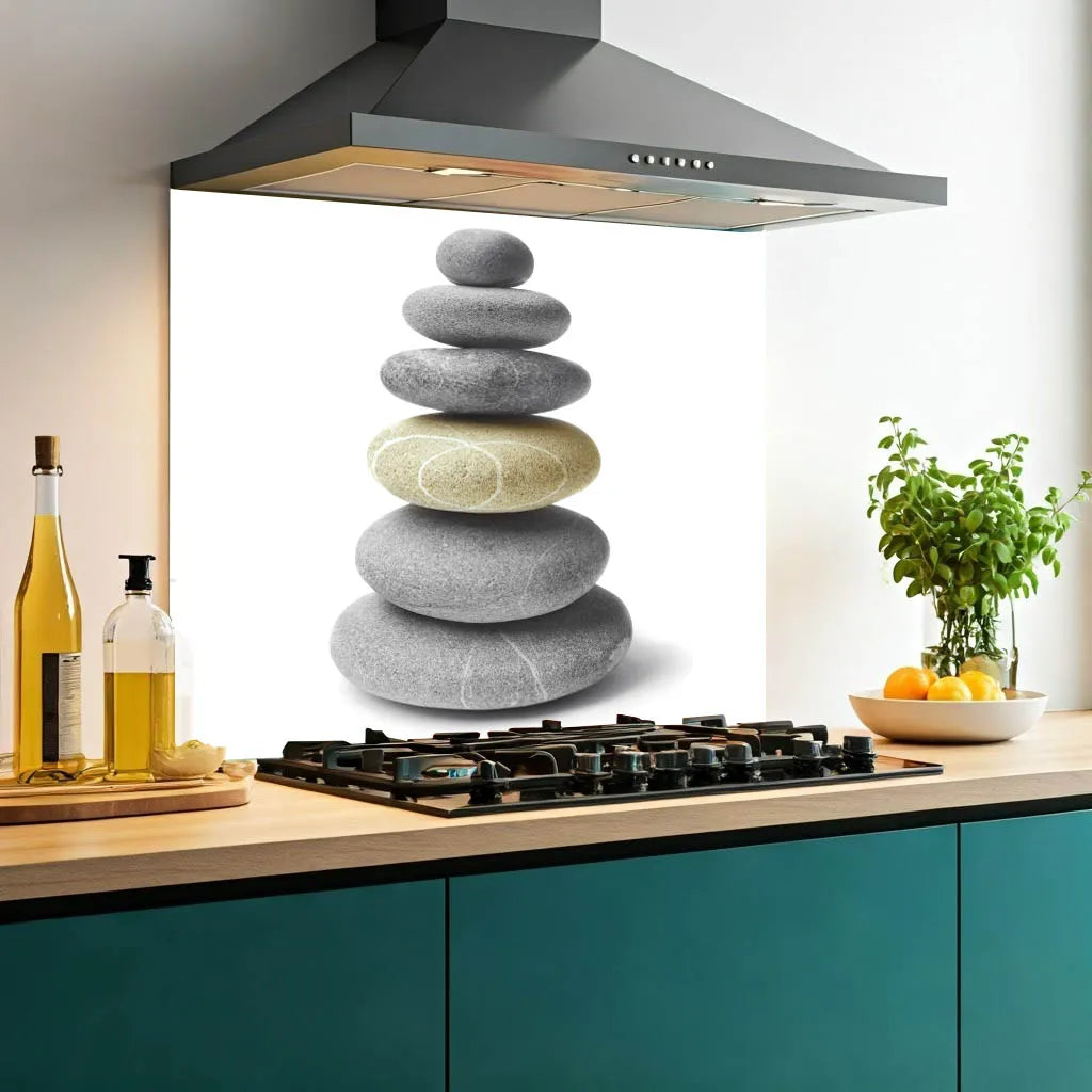 Stacked Stones Glass Splashback