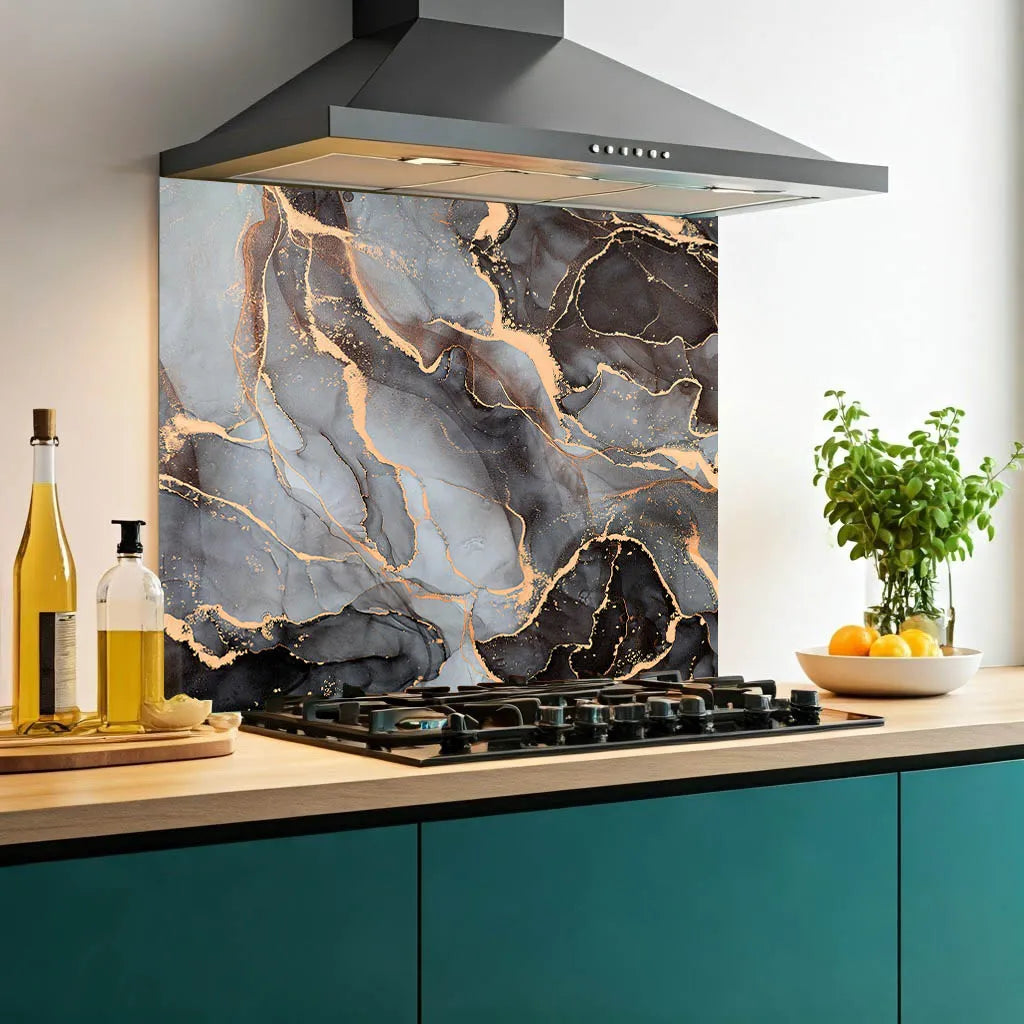 Grey Deluxe Glass Splashback