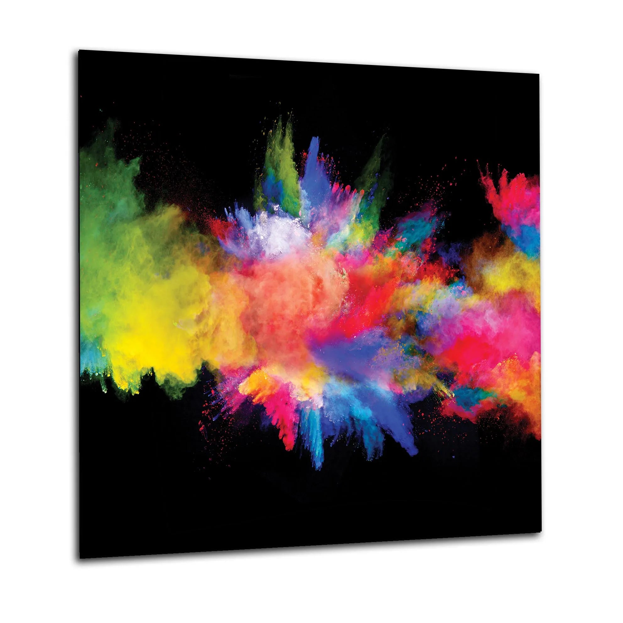 Powder on Black Glass Splashback