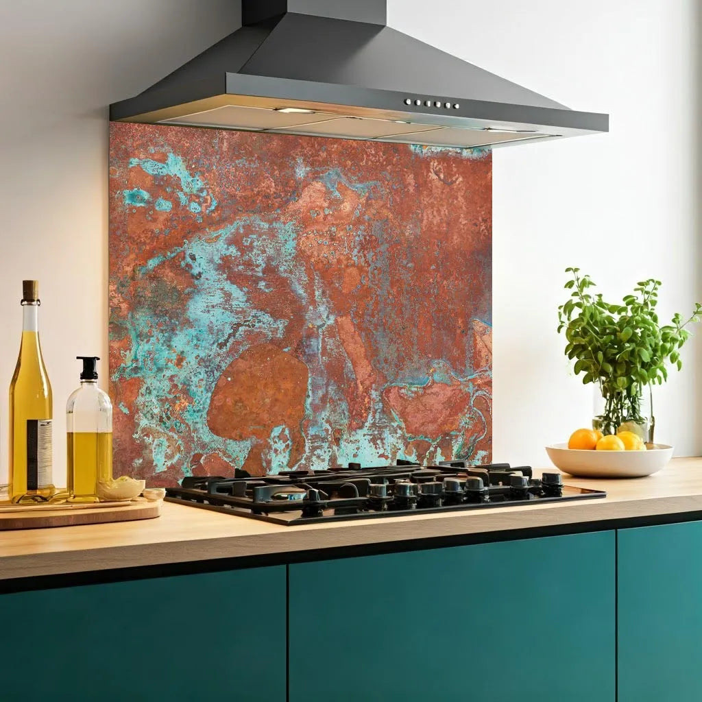 Rust Kitchen Splashback Rust Oxide Glass Splashback | Printed Image Glass Splashbacks