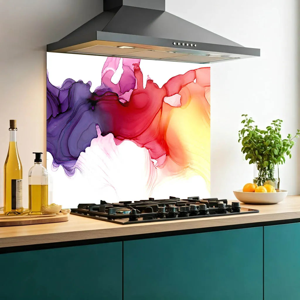 Watercolour Splash Glass Splashback