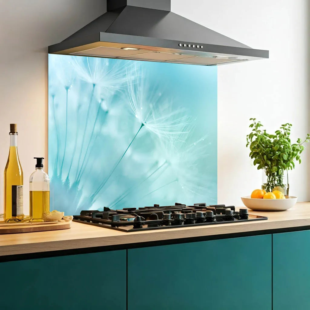 Blue Dandelions Kitchen Splashback