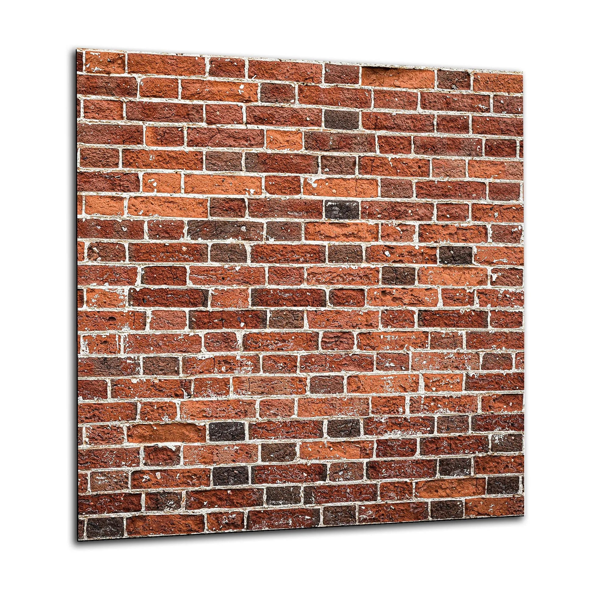 Brown Brick Effect Glass Splashback