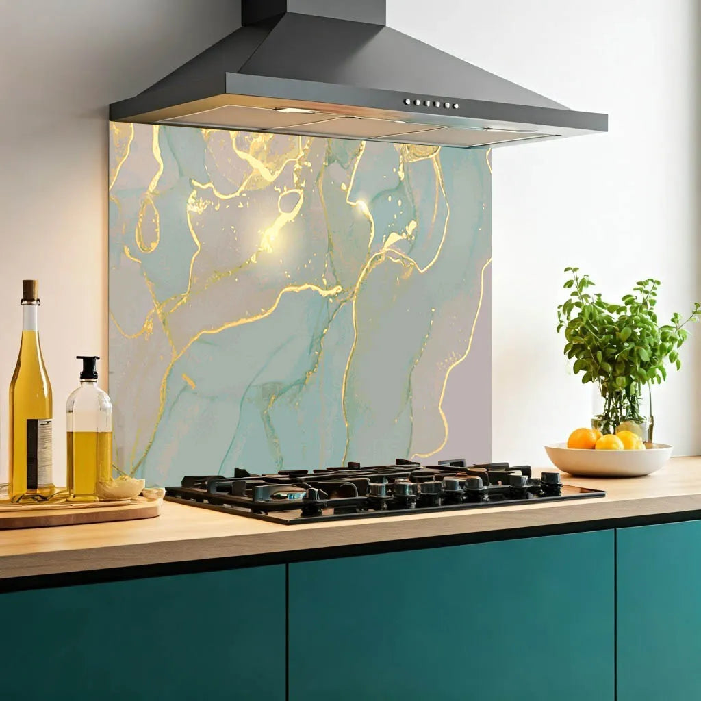 Gold Aura Glass Splashback