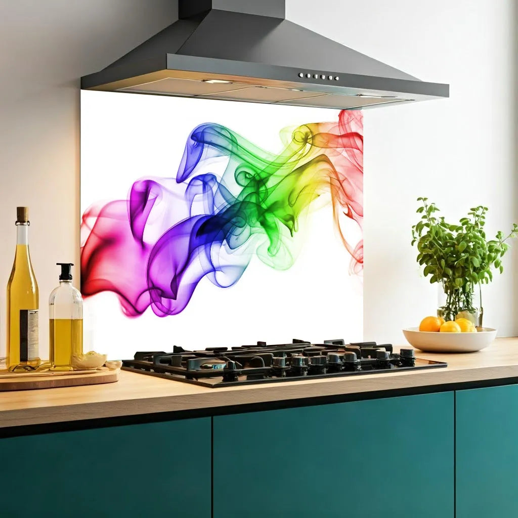 Coloured Mist Glass Splashback